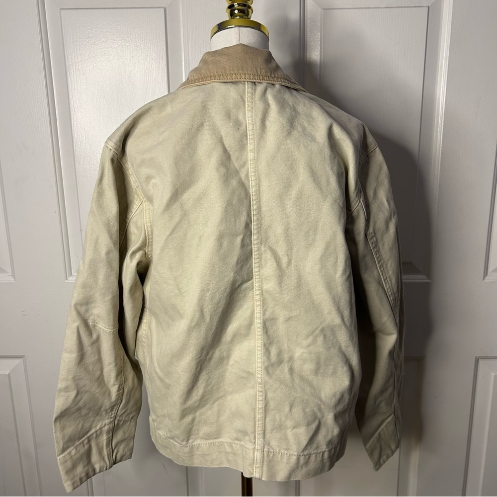 NWT MANGO DENIM BARN JACKET WITH CONTRASTING COLLAR (size small) - Picture 9 of 11